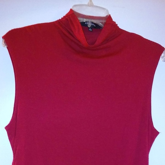 Red Mock Neck Blouse (short sleeve) NWOT - Picture 1 of 4